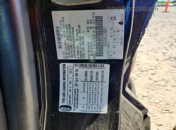 1FATP8UH1J5143511 2018 FORD MUSTANG Черный Вид подкапотного пространства