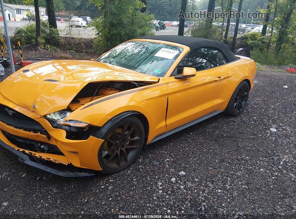 1FATP8UH1K5188823 2019 FORD MUSTANG Orange Vista tres cuartos delantera izquierda