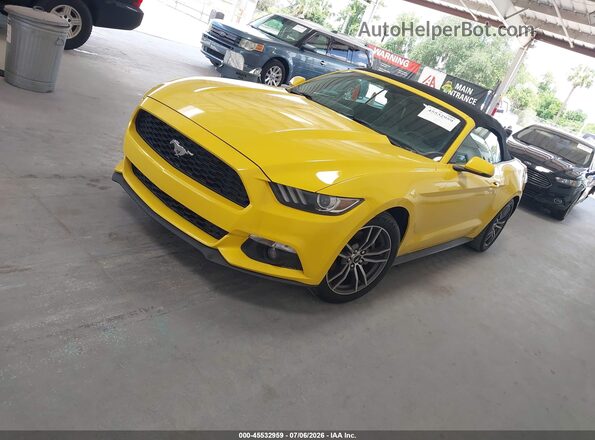 1FATP8UH2G5281325 2016 FORD MUSTANG Yellow Առջևի ձախ երեք քառորդ տեսարան