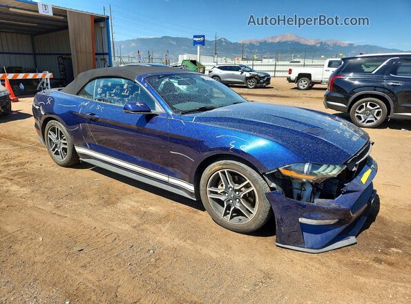 1FATP8UH2J5157062 2018 FORD MUSTANG Blue Delantero derecho