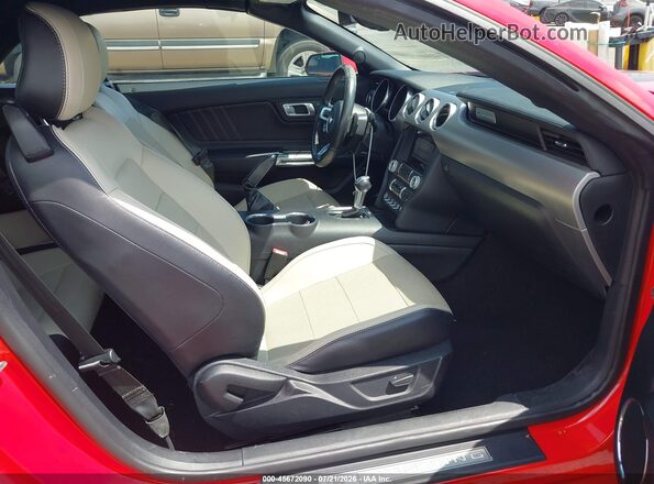 1FATP8UH2K5205371 2019 FORD MUSTANG Red წინა სალონის ხედი