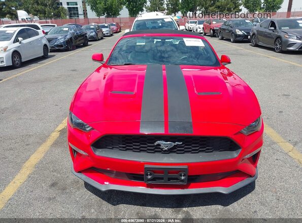 1FATP8UH2K5205371 2019 FORD MUSTANG Red ხელსაწყოთა პანელის ხედი