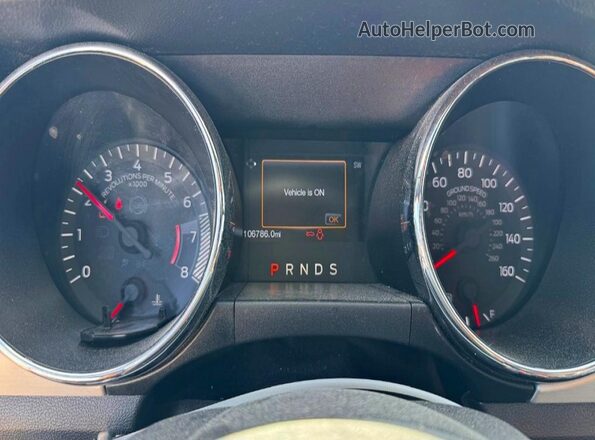 1FATP8UH3H5292836 2017 FORD MUSTANG White Instrument cluster view
