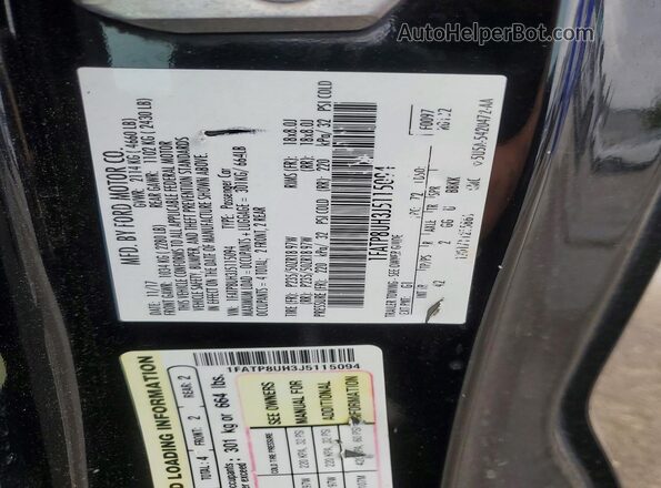 1FATP8UH3J5115094 2018 FORD MUSTANG Black ძრავის განყოფილების ხედი