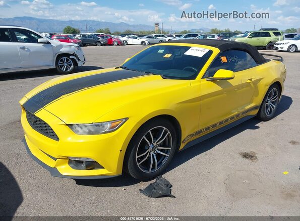 1FATP8UH4G5231784 2016 FORD MUSTANG Желтый Передняя левая четверть