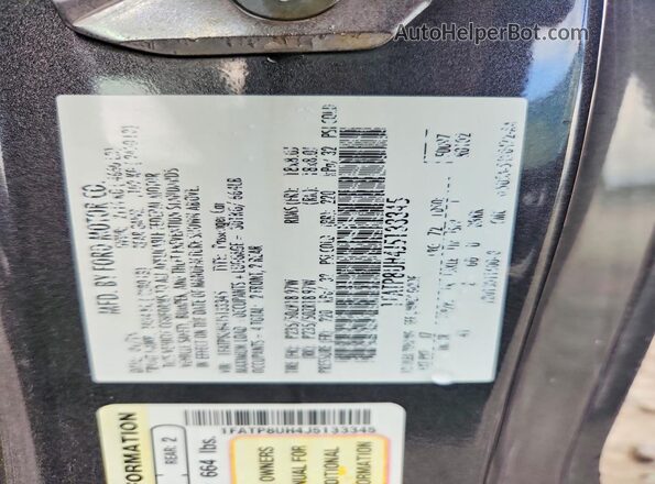 1FATP8UH4J5133345 2018 FORD MUSTANG Gray Engine compartment view