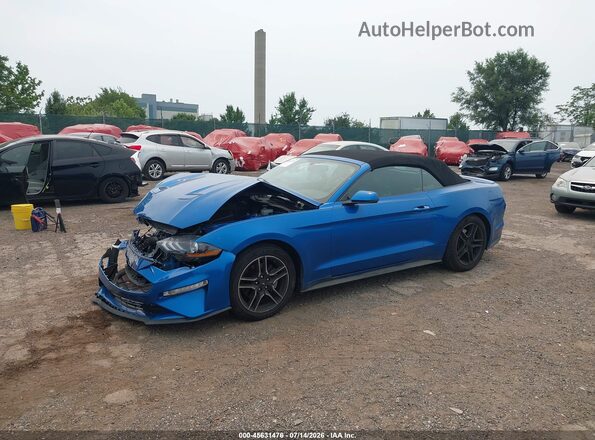 1FATP8UH4L5113342 2020 FORD MUSTANG Синий Передняя левая четверть