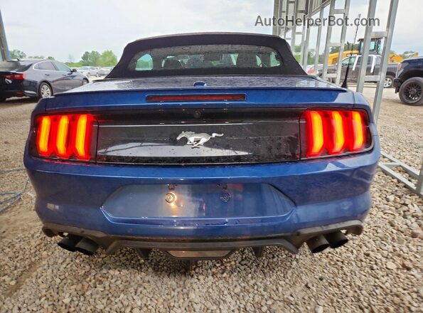 1FATP8UH4N5130113 2022 FORD MUSTANG Blue Rear view