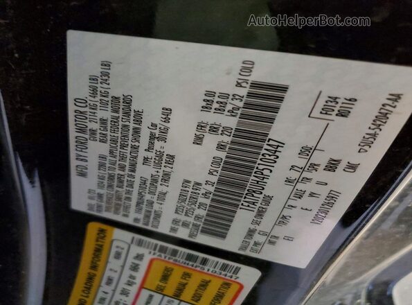 1FATP8UH4P5103447 2023 FORD MUSTANG Black Вид наклейки з VIN-кодом