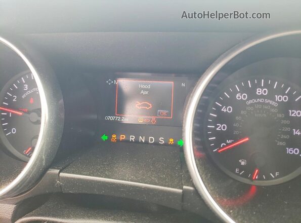 1FATP8UH5K5149149 2019 FORD MUSTANG White ხელსაწყოთა პანელის ხედი