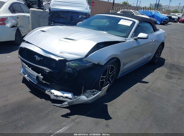 1FATP8UH5K5170048 2019 FORD MUSTANG Silver Առջևի ձախ երեք քառորդ տեսարան