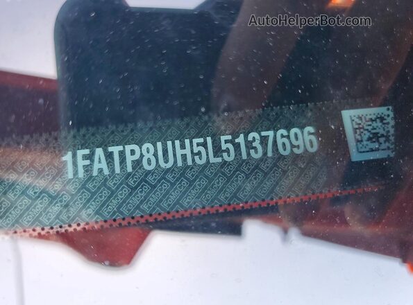 1FATP8UH5L5137696 2020 FORD MUSTANG Red ძრავის განყოფილების ხედი