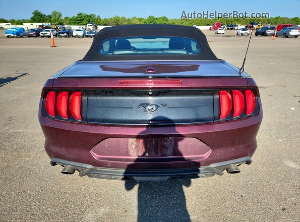 1FATP8UH6J5174642 2018 FORD MUSTANG Бордовый Вид сзади