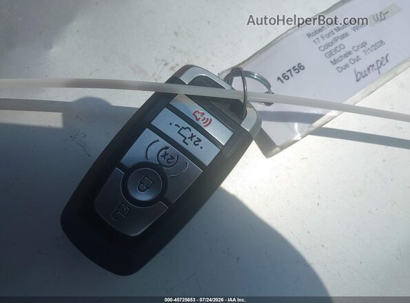 1FATP8UH7H5308777 2017 FORD MUSTANG White Vista del salpicadero