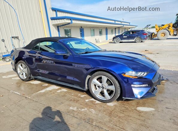1FAT8UH7J5128933 2018 FORD MUSTANG Синий Передняя правая четверть