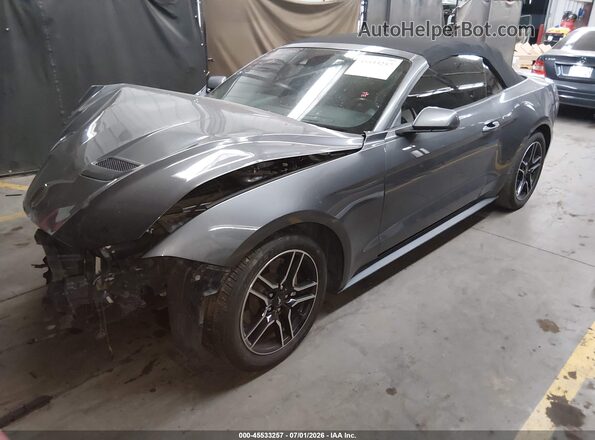1FATP8UH7M5113451 2021 FORD MUSTANG Gray წინა მარცხენა ხედი სამი მეოთხედიდან