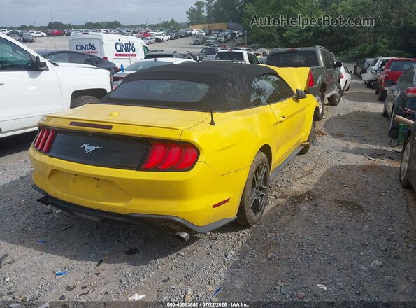 1FATP8UH8J5156563 2018 FORD MUSTANG Yellow Trasero derecho
