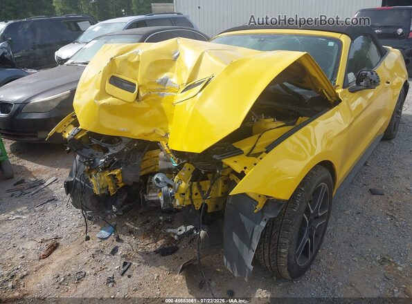 1FATP8UH8J5156563 2018 FORD MUSTANG Yellow Vista frontal