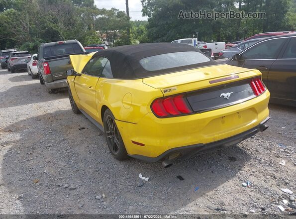 1FATP8UH8J5156563 2018 FORD MUSTANG Yellow Trasero izquierdo