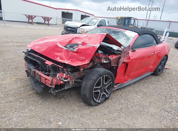 1FATP8UH8K5109843 2019 FORD MUSTANG Red წინა მარცხენა ხედი სამი მეოთხედიდან