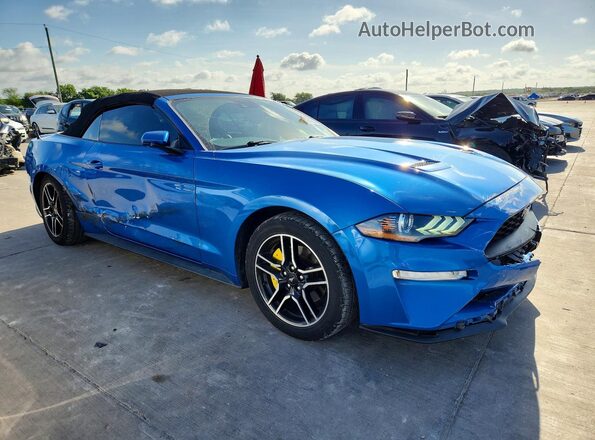 1FATP8UH8M5106184 2021 FORD MUSTANG Blue Delantero derecho