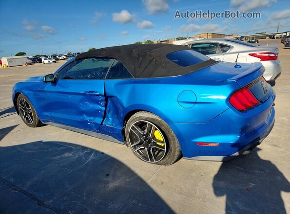 1FATP8UH8M5106184 2021 FORD MUSTANG Blue Trasero izquierdo
