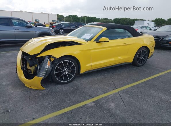 1FATP8UH9G5216875 2016 FORD MUSTANG Yellow წინა მარცხენა ხედი სამი მეოთხედიდან