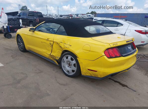 1FATP8UH9G5284819 2016 FORD MUSTANG Yellow Задня ліва чверть