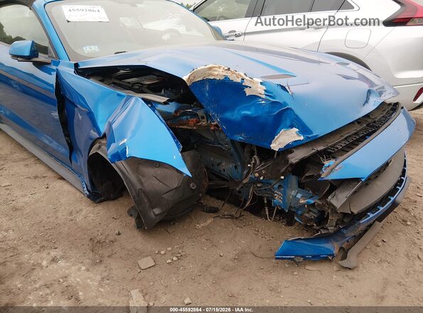 1FATP8UH9K5115599 2019 FORD MUSTANG Blue წინა სალონის ხედი