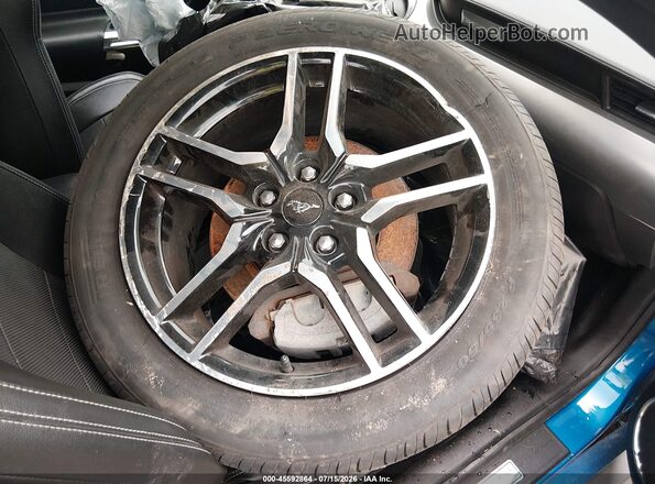 1FATP8UH9K5115599 2019 FORD MUSTANG Blue წინა პანელის ხედი
