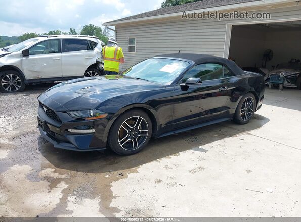 1FATP8UH9K5170196 2019 FORD MUSTANG Black Vista tres cuartos delantera izquierda