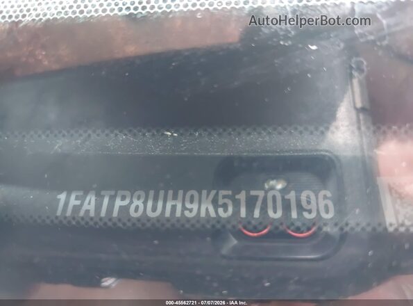 1FATP8UH9K5170196 2019 FORD MUSTANG Black Vista del compartimento del motor