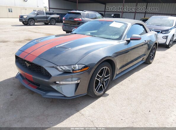 1FATP8UHXJ5145418 2018 FORD MUSTANG Gray Przód lewy