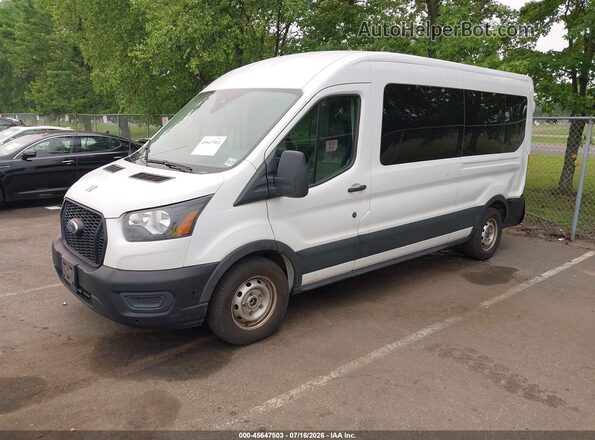 1FBAX2C85NKA53659 2022 FORD TRANSIT-350 White Առջևի ձախ երեք քառորդ տեսարան
