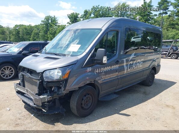 1FBAX2C8XPKB74769 2023 FORD TRANSIT-350 Gray წინა მარცხენა ხედი სამი მეოთხედიდან
