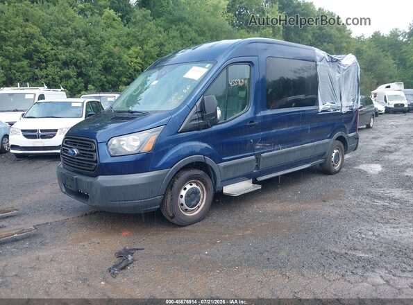 1FBAX2CM0GKA40009 2016 FORD TRANSIT-350 Blue Передня ліва чверть