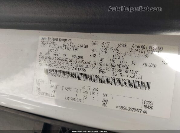 1FBAX2CM2HKA61865 2017 FORD TRANSIT-350 White Вид підкапотного простору