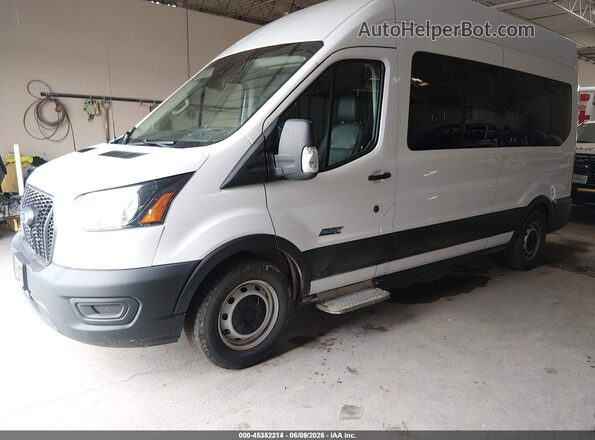 1FBAX2X81PKA75199 2023 FORD TRANSIT-350 White წინა მარცხენა ხედი სამი მეოთხედიდან