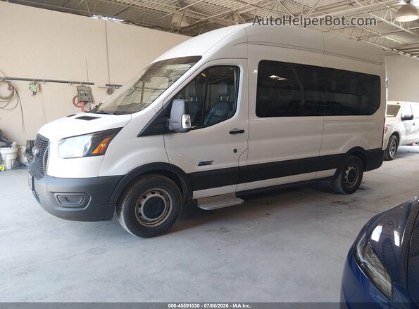1FBAX2X84PKA80638 2023 FORD TRANSIT-350 White წინა მარცხენა ხედი სამი მეოთხედიდან