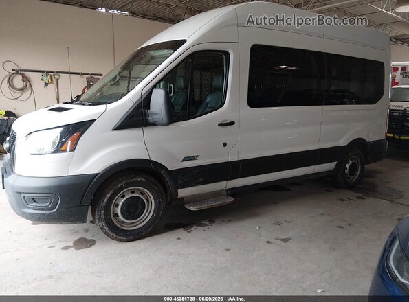 1FBAX2X86MKB02621 2021 FORD TRANSIT-350 White წინა მარცხენა ხედი სამი მეოთხედიდან
