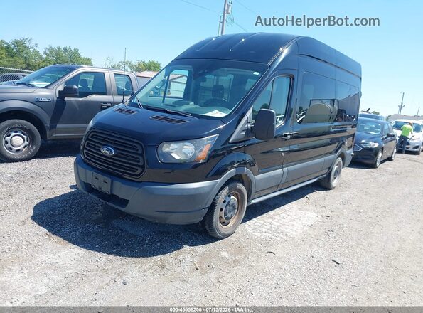 1FBAX2XM4HKB26662 2017 FORD TRANSIT-350 Black წინა მარცხენა ხედი სამი მეოთხედიდან