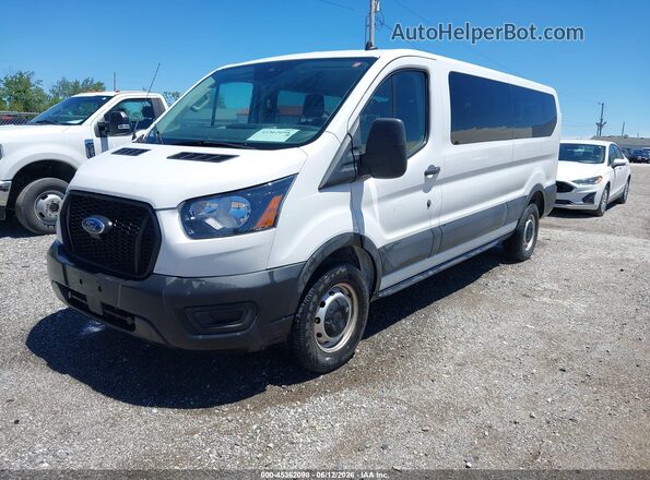 1FBAX2Y84NKA14523 2022 FORD TRANSIT-350 White წინა მარცხენა ხედი სამი მეოთხედიდან