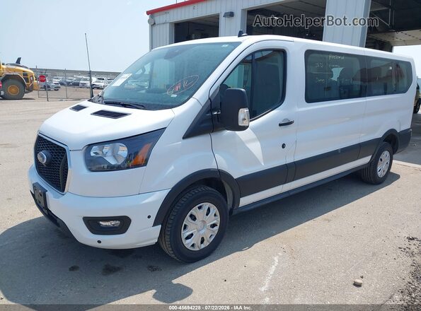 1FBAX2Y88SKA74641 2025 FORD TRANSIT-350 White წინა მარცხენა ხედი სამი მეოთხედიდან