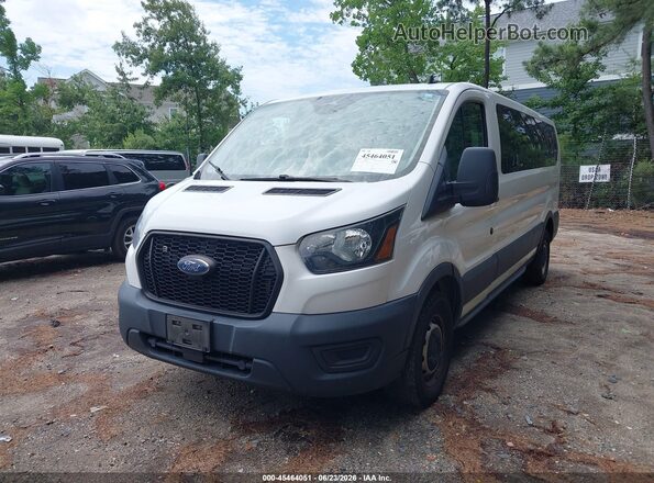 1FBAX2Y8XMKA52451 2021 FORD TRANSIT-350 White Առջևի ձախ երեք քառորդ տեսարան