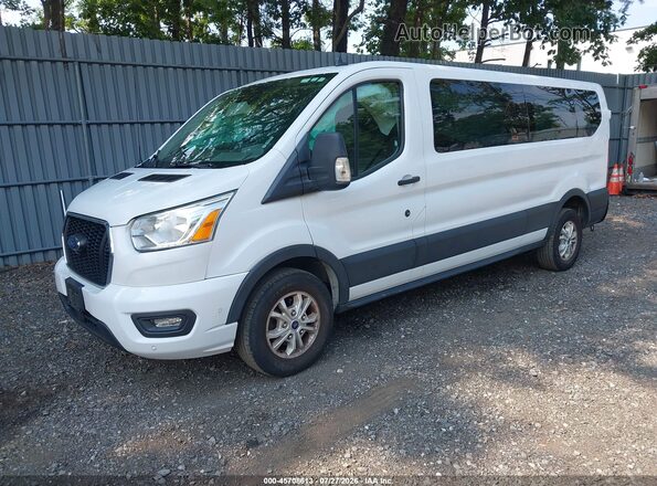 1FBAX2YG1MKA52054 2021 FORD TRANSIT-350 White წინა მარცხენა ხედი სამი მეოთხედიდან
