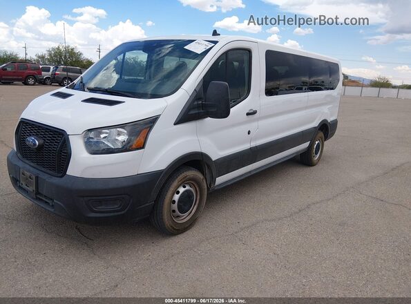 1FBAX2YG6MKA52387 2021 FORD TRANSIT-350 White წინა მარცხენა ხედი სამი მეოთხედიდან