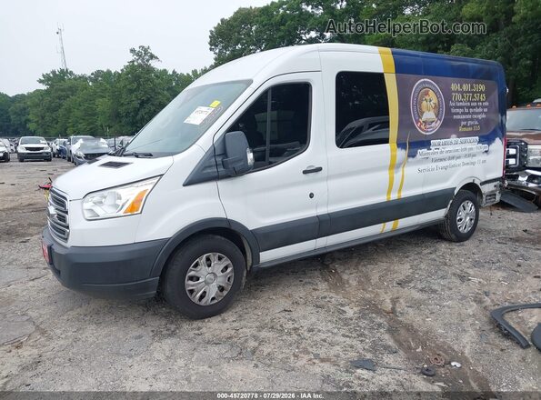 1FBZX2CMXKKA38103 2019 FORD TRANSIT-350 White Առջևի ձախ երեք քառորդ տեսարան