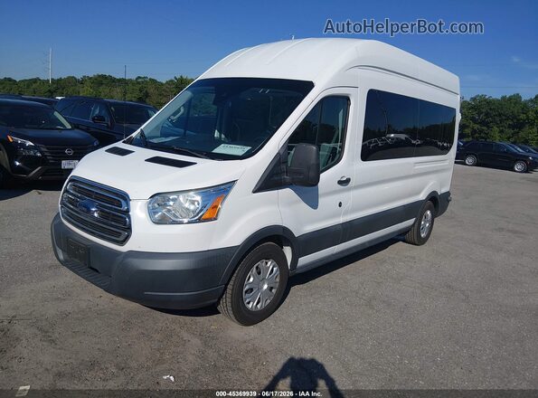 1FBZX2XM2GKB38956 2016 FORD TRANSIT-350 White წინა მარცხენა ხედი სამი მეოთხედიდან