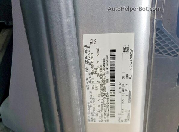 1FBZX2ZM9GKA85704 2016 FORD TRANSIT Silver Widok naklejki z numerem VIN