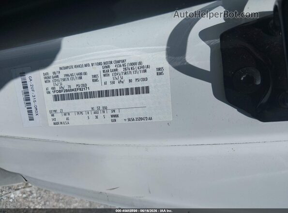 1FDBF2B60KEF82171 2019 FORD F-250 White Շարժիչի բաժամունքի տեսք